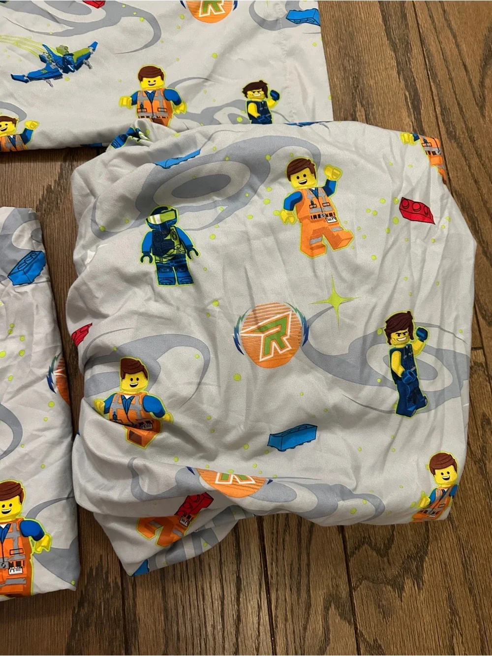 Lego Complete Twin Sheet Set Pillowcase, Fitted and Flat Sheets Gently Used